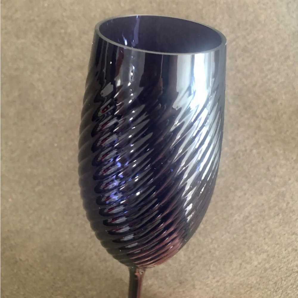 Monique Lhuillier Campania Outdoor Champagne Flutes Blue Set of 4